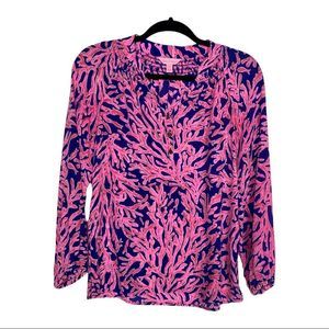Lily Pulitzer Elsa Blouse in "Samba Coral"
